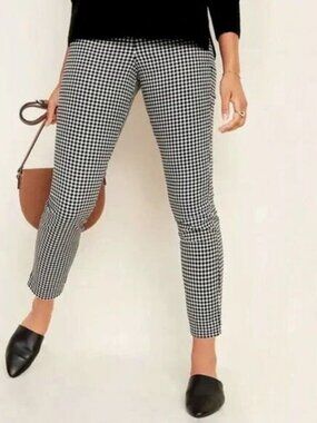 Old Navy Houndstooth Ankle Pants Size 10 Career Stretch